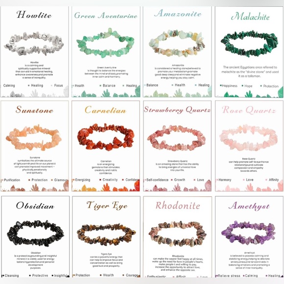 One Natural Stone Crystal Bracelet - - Picture 2 of 7